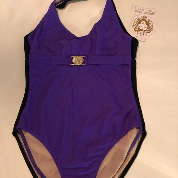 NWT One Piece Halter Purple Swimsuit Small - Picture 12 of 15
